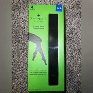 Kate Spade Large opaque black tights